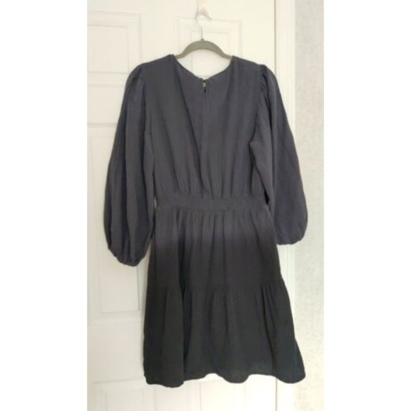 Universal Thread Women's Dress Cotton Large Gray Long Sleeves - Picture 6 of 7